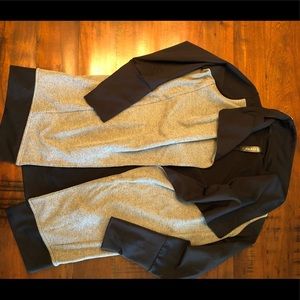 Textured front patch cardigan